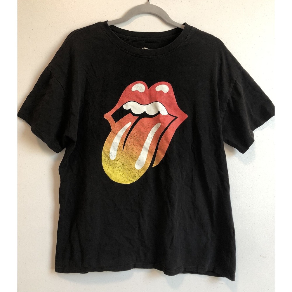 The Rolling Stones 1978 Tour T-Shirt Men M Black Double Sided 2019 Short Sleeve